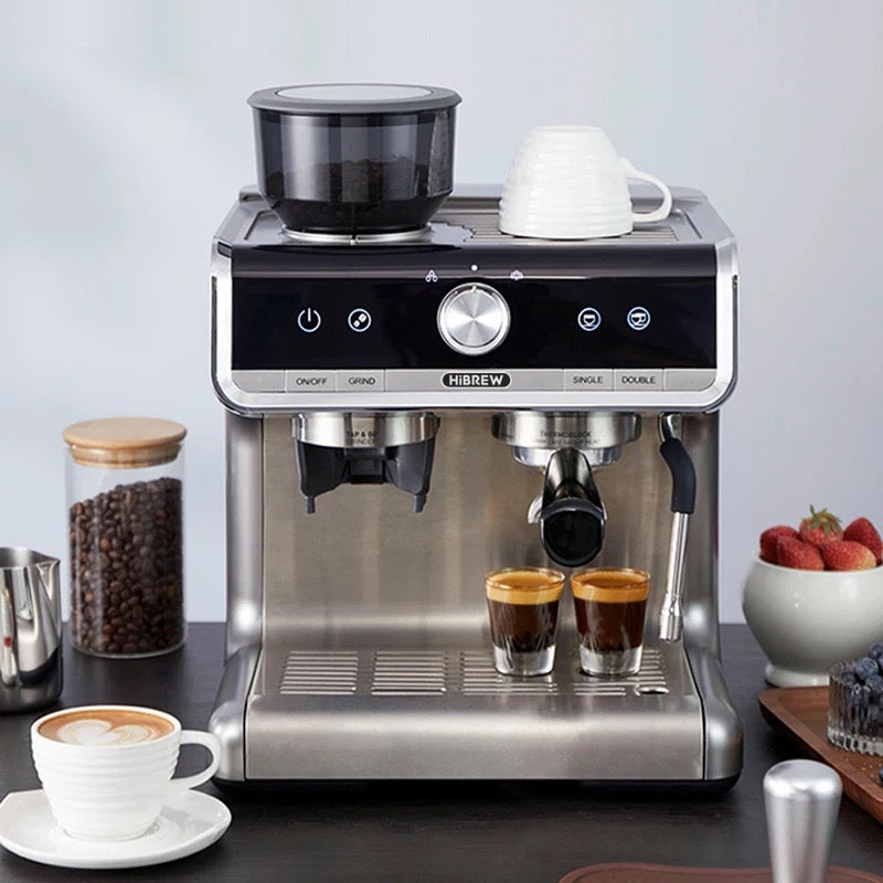HiBREW Barista Pro 19Bar Bean to Espresso,Cafetera Commercial Level Coffee Machine with Full Kit for Cafe Hotel Restaurant H7