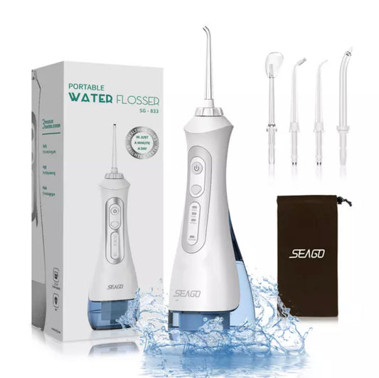 SEAGO New Oral Dental Irrigator Portable Water Flosser USB Rechargeable 3 Modes IPX7 200ML Water for Cleaning Teeth SG833