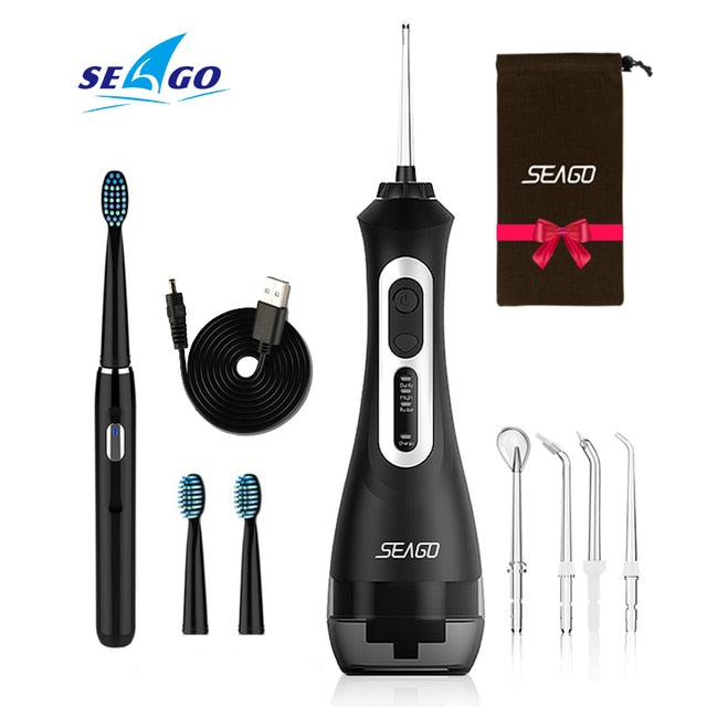 Seago Electric Toothbrush With Water Flosser Adults Sonic Tooth Brush Oral