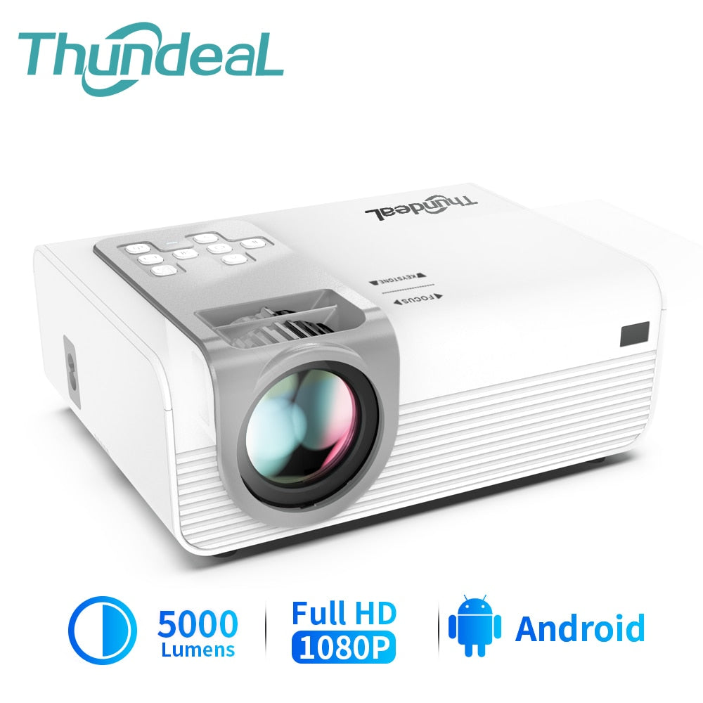 ثونديل Thundeal TD90 Pro بروجكتر 4k ذكي، واي فاي، بلوتوث، 5000 لومن- ضمان ٢٤ شهر 