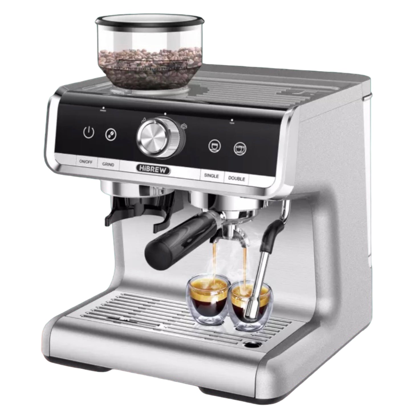 HiBREW Barista Pro 19Bar Bean to Espresso,Cafetera Commercial Level Coffee Machine with Full Kit for Cafe Hotel Restaurant H7