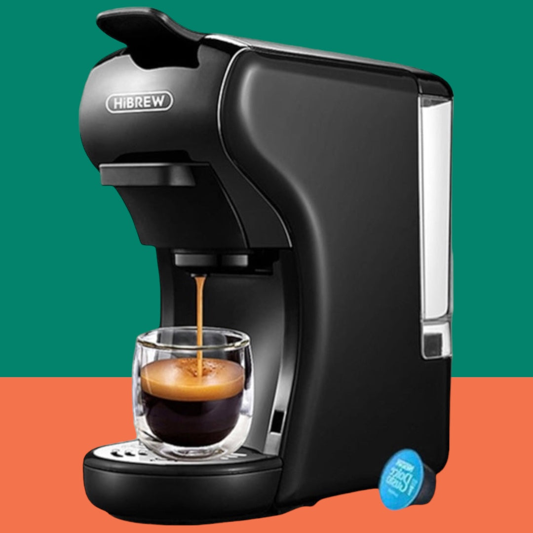 ماكينة القهوة  4  في 1 متوافقه مع كبسولات دولتشي و نيسبريسو  و K-cup  من 
 Hibrew هايبرو - ضمان ٢٤ شهر
