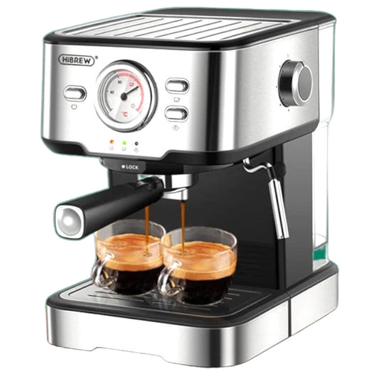HiBREW Coffee Machine Cafetera 20 Bar Espresso Inox Semi Automatic Expresso Cappuccino Hot Water Steam Temperature Display H5
