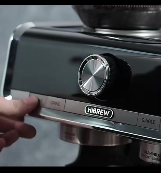 ماكينة اسبريسو احترافية H7 من هايبرو HiBREW مع تبخير الحليب و مطحنة للقهوة - ضمان ٢٤ شهر
